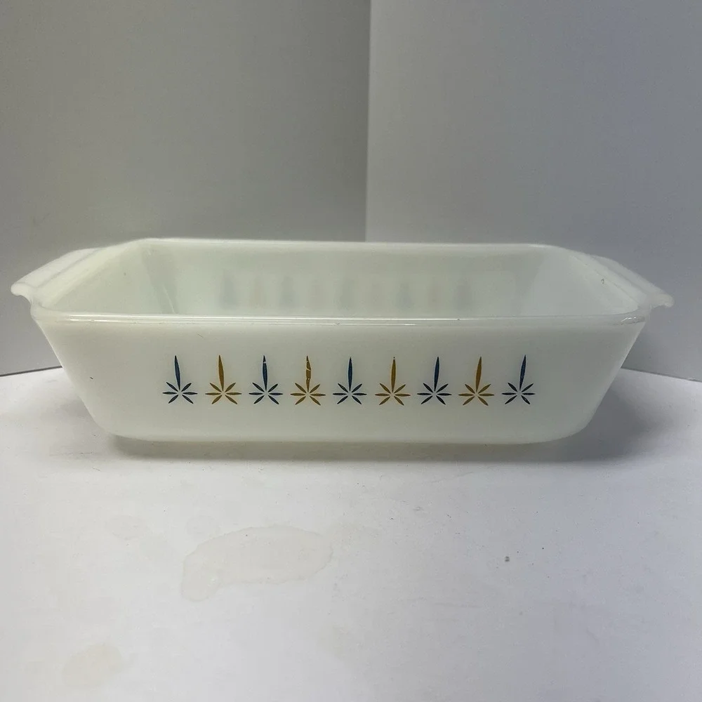FIRE‎ KING Candle Glow 441  Ovenware 1 Quart Loaf Baking Dish VTG Anchor Hocking
